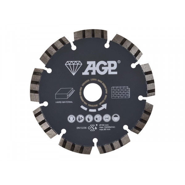 Diamantový řezný kotouč 150mm (tvrdé materiály) pro AGP CG150