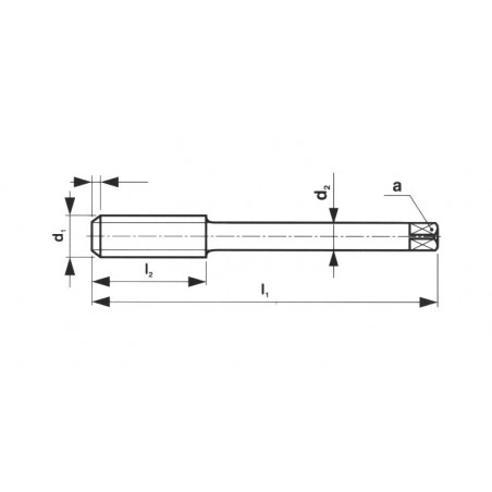 Robinet de mașină cu fantă dreaptă și întrerupător M6 3500 (DIN 376 ISO2 6H HSSE) Narex