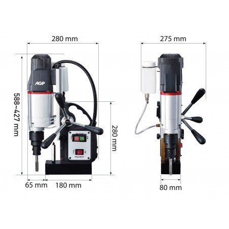 Burghiu magnetic patentat și filetat AGP TP2000