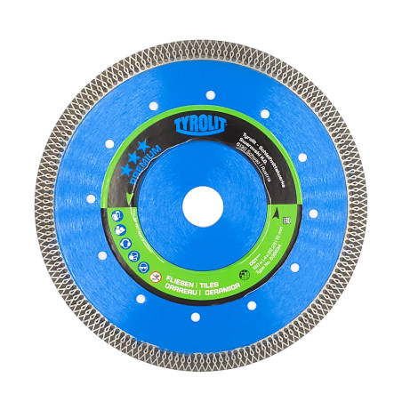 Disc de tăiat diamant pentru gresie, marmură DCT Premium 180x22,23x1,4x10mm Tyrolit