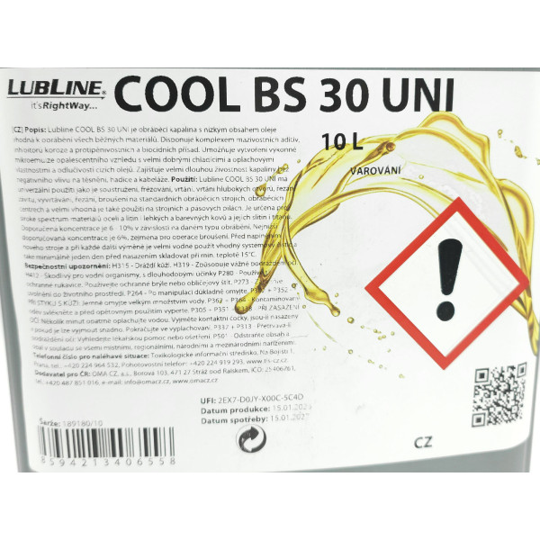 Lichid de răcire / Lichid de prelucrare COOL BS30 UNI (10l)