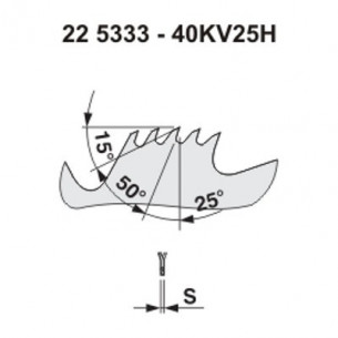 Pilový kotouč na dřevo 5333 - 40KV25° HANIBAL 2