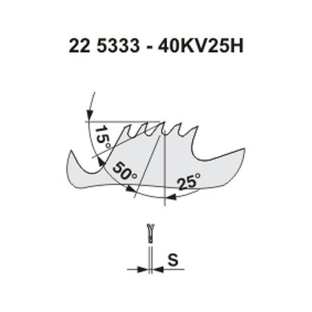 Pilový kotouč na dřevo 5333 - 40KV25° HANIBAL